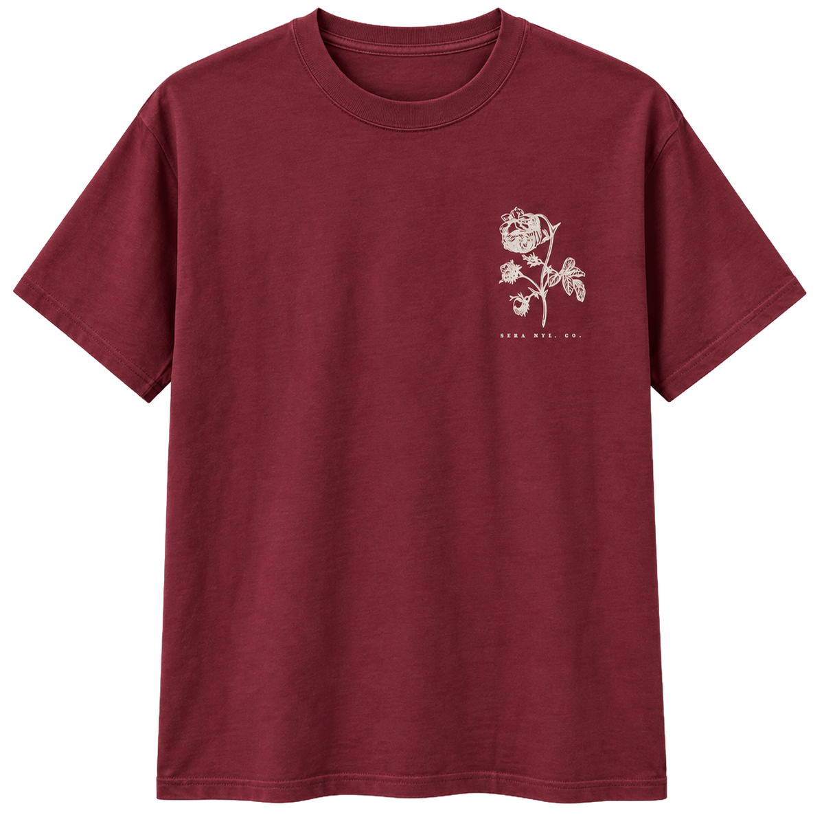 LICENSED LIRA GRAPHIC T-SHIRT MAROON - ROSE