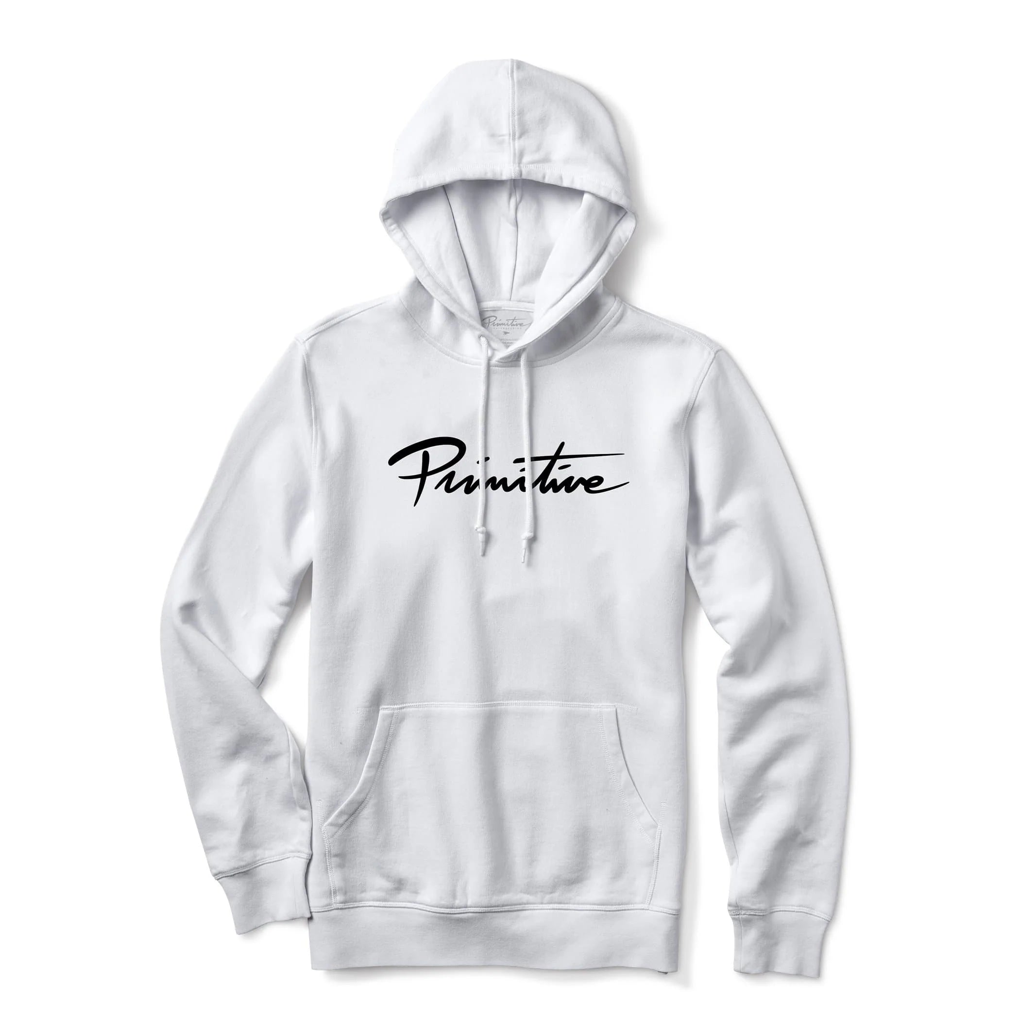 PRIMITIVE NUEVO HOODIE WHITE - LOGO SCRIPT