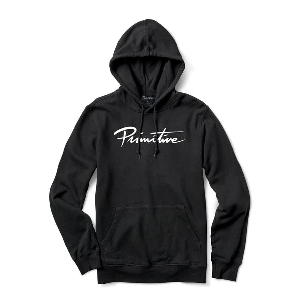 PRIMITIVE NUEVO HOODIE BLACK - LOGO SCRIPT