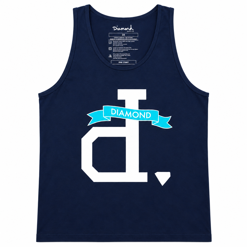 DIAMOND SUPPLY CO GRAPHIC TANK TOP NAVY - DMNDMTK042