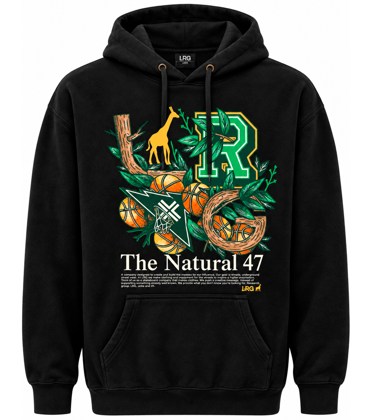 LRG GRAPHIC FLEECE HOODIE BLACK - L3RVMLOXX