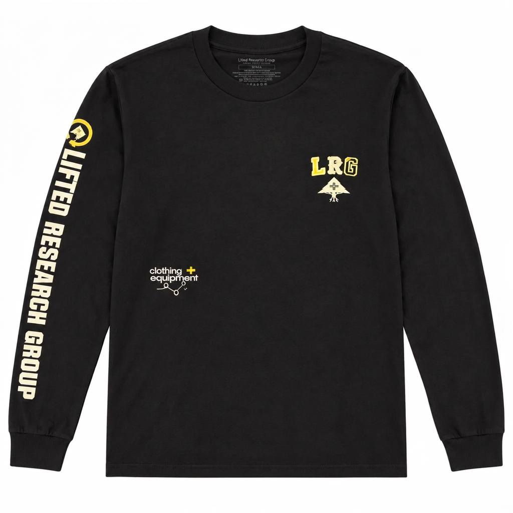 LRG GRAPHIC LONG SLEEVE SHIRT BLACK - L3ZAMLSXX