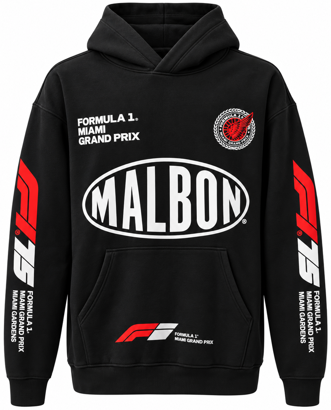 FORMULA 1 RACING HOODIE BLACK - F1 MIAMI FESQUE