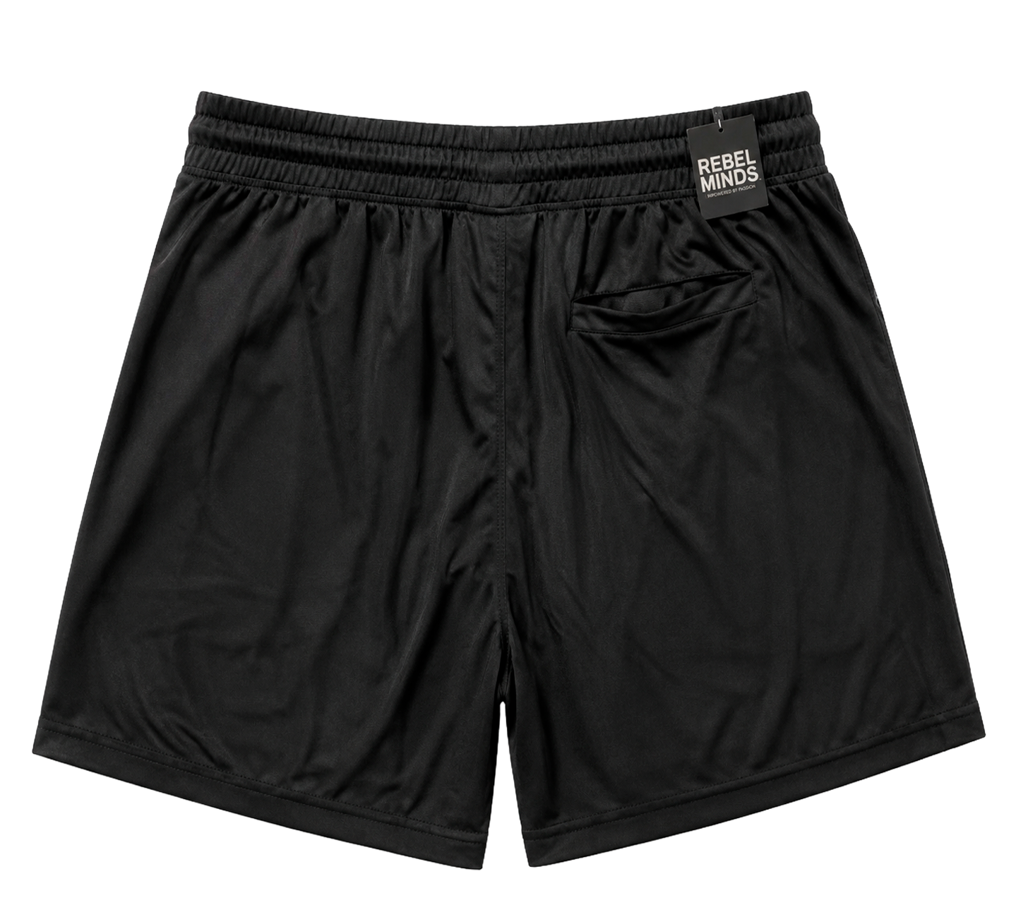 REBEL MINDS PLUS SIZE JERSEY SHORTS BLACK - 151-952T