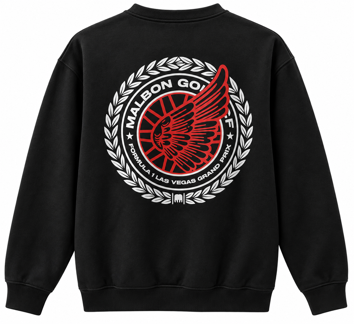 FORMULA 1 RACING CREWNECK BLACK - MALBON X F1 SPOKES