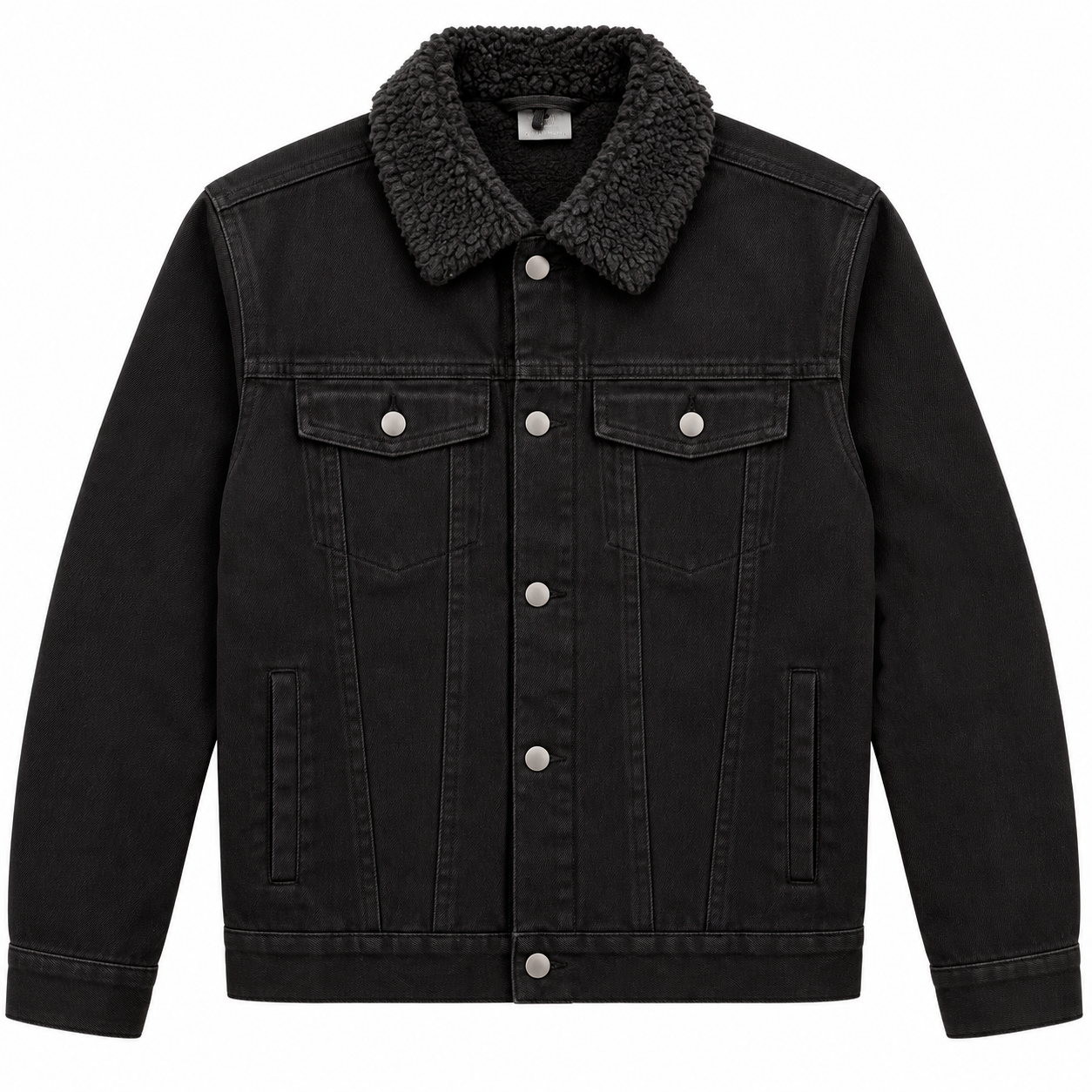 CLASSIC SHERPA DENIM JACKET BLACK - MJ3010302