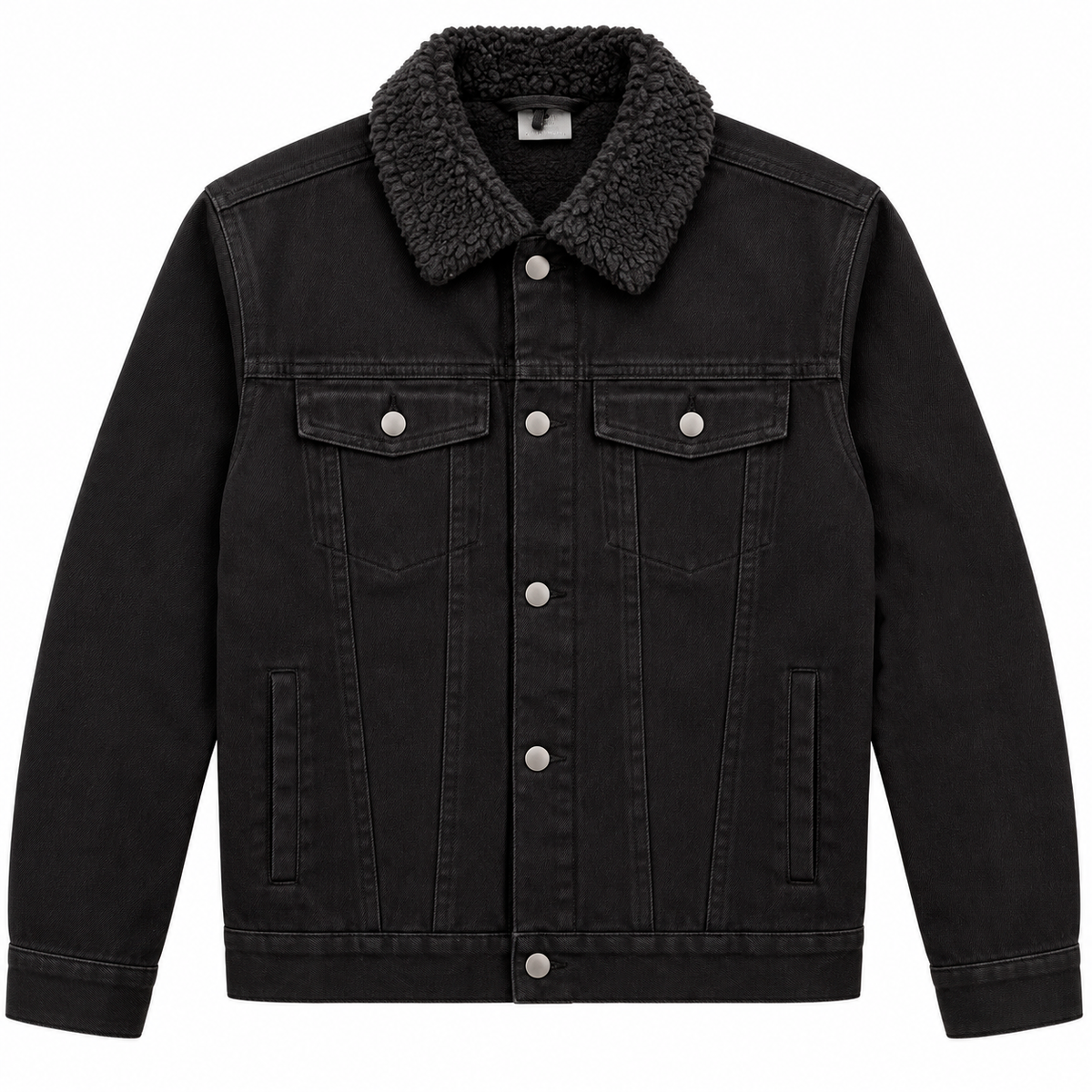 CLASSIC SHERPA DENIM JACKET BLACK - MJ3010302