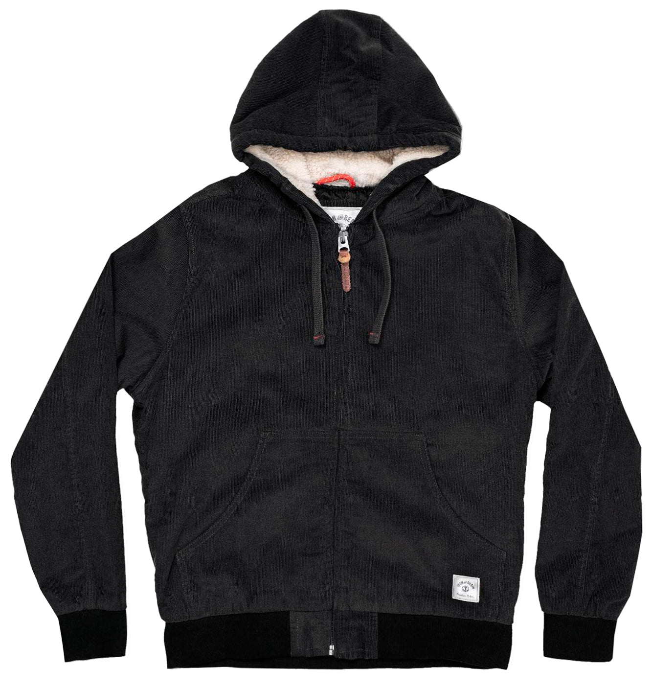 IRON & RESIN CORDUROY HOODIE JACKET BLACK - 102394