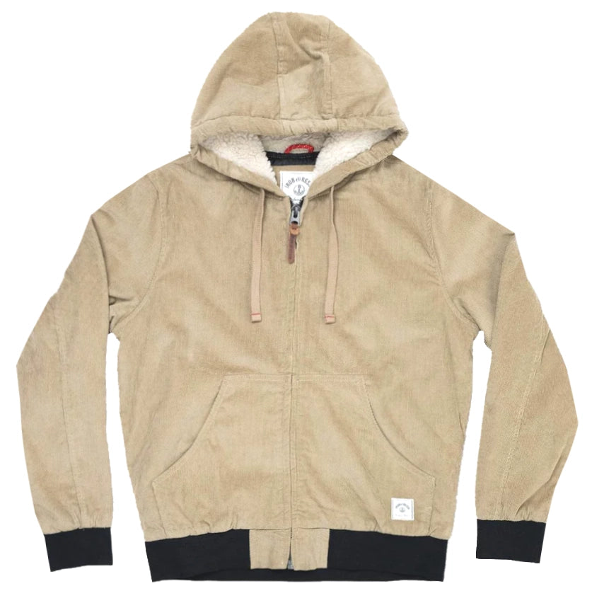 IRON & RESIN CORDUROY HOODIE JACKET TAN - 102394
