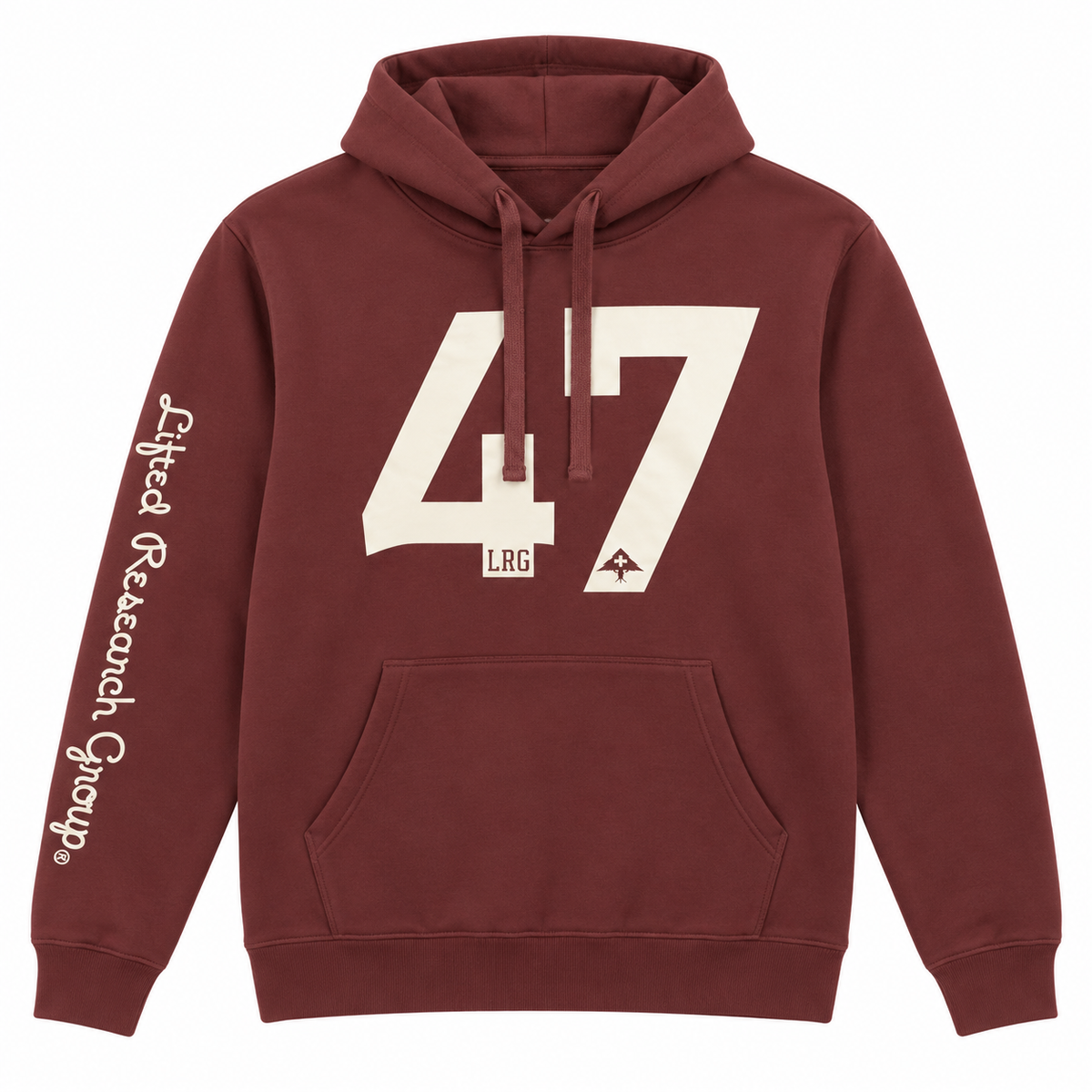 LRG GRAPHIC FLEECE HOODIE BURGUNDY - L3WHMSOXX