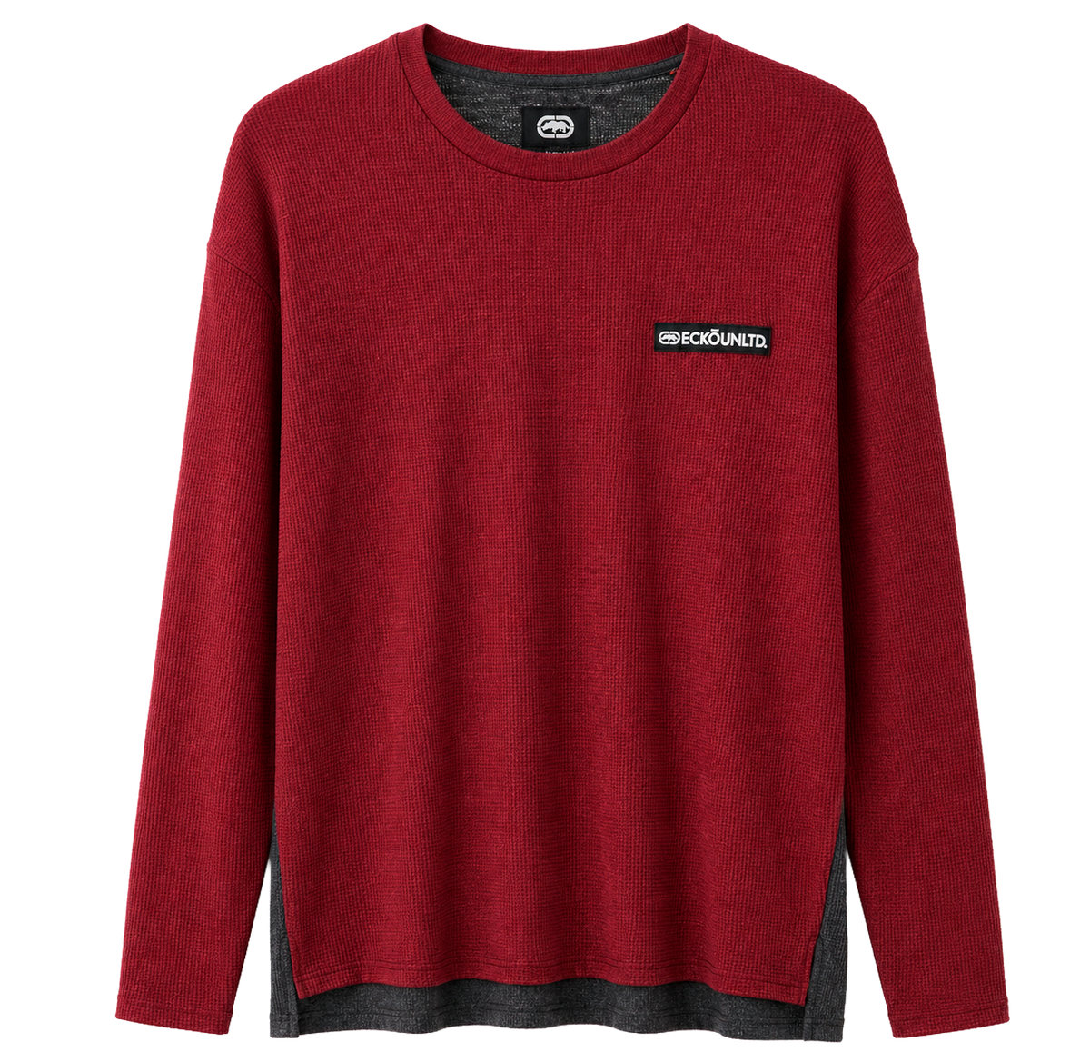 ECKO UNLTD L/S THERMAL SHIRT TRUE RED MARLED - EO32L301OM