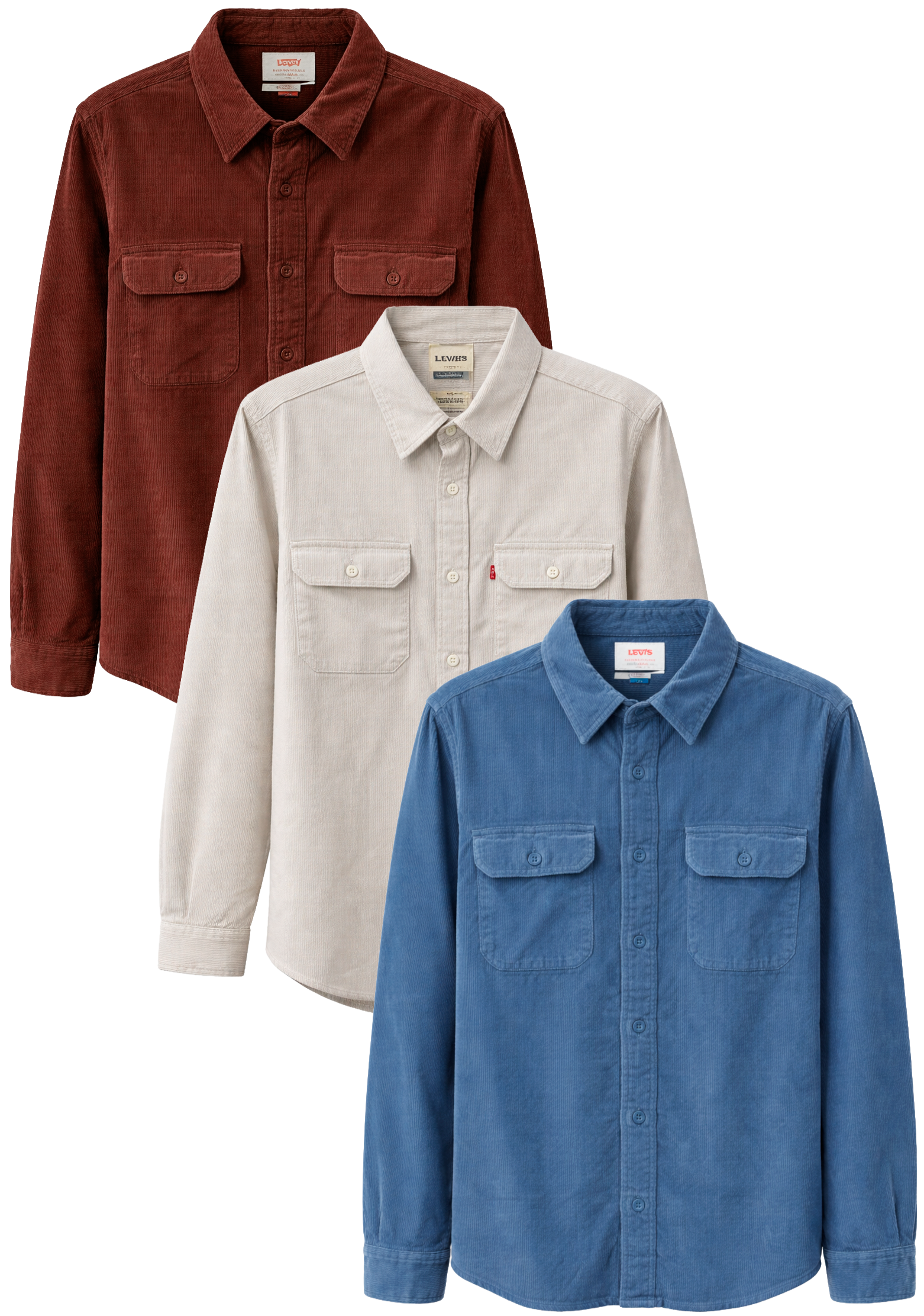 LEVIS ASSORTED CORDUROY L/S B/D SHIRTS ASST - LVSLSBDC26