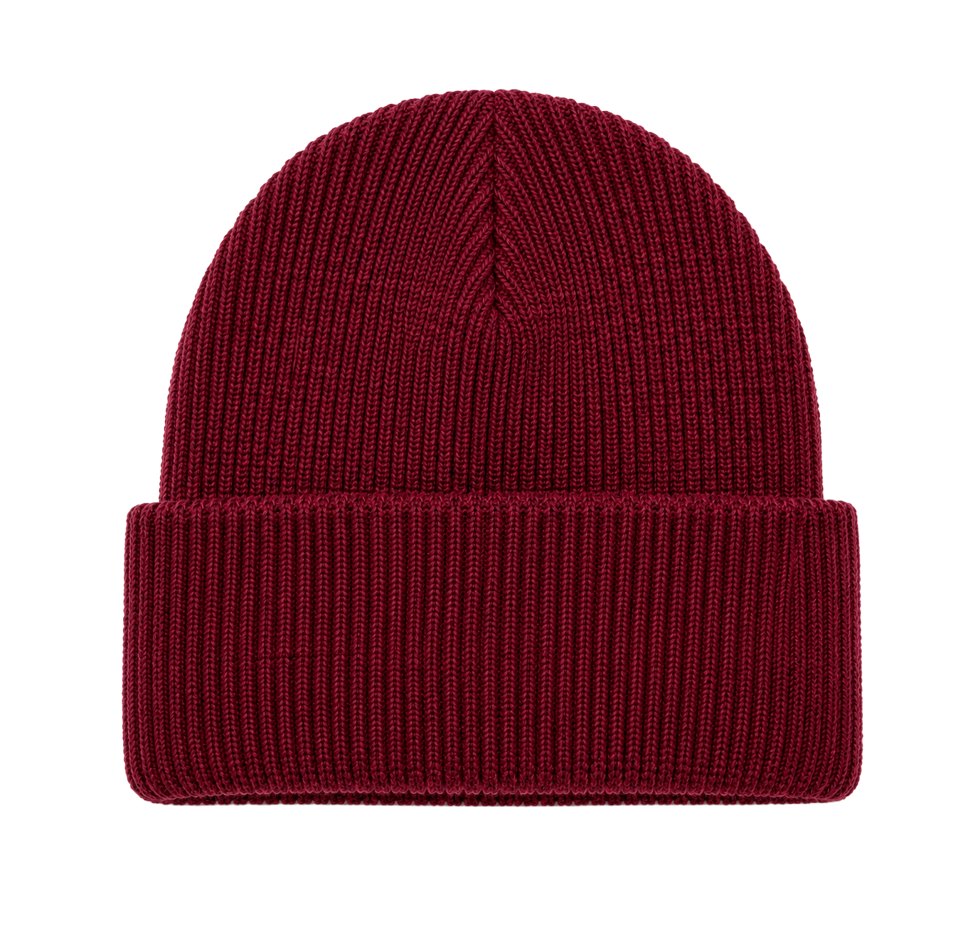 SOLID KNITTED CUFF BEANIE BURGUNDY - LFSU23HW001