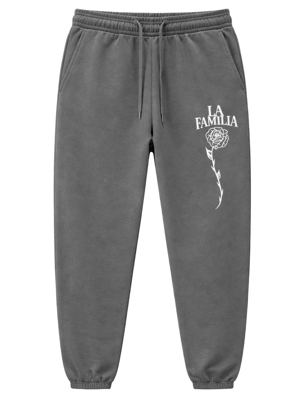 LA FAMILIA GRAPHIC JOGGER PANTS STEEL GREY - LFSP23KB100E