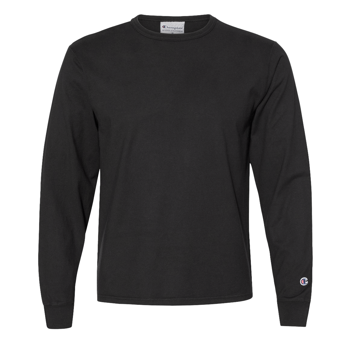 CHAMPION SOLID L/S SHIRT BLACK - CD200-BK