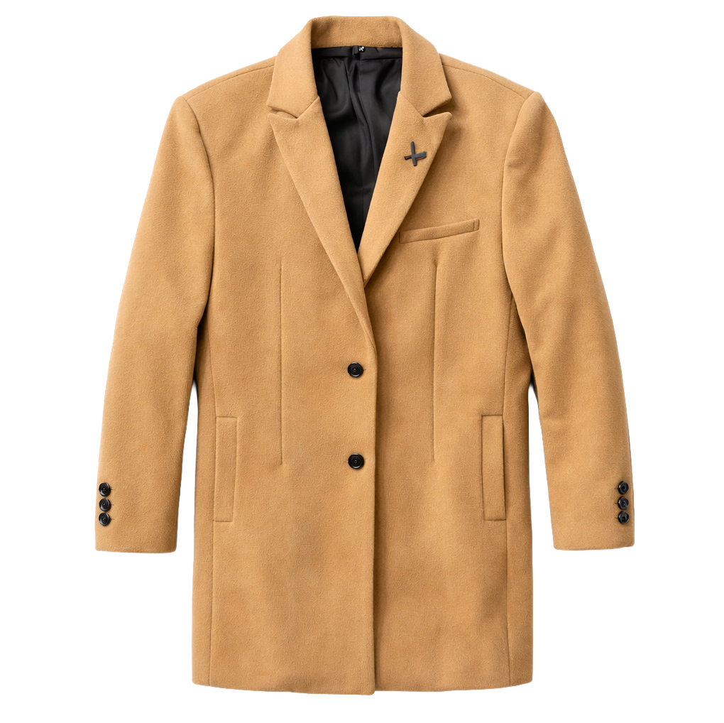 DISTORTED PEOPLE CASUAL TOP COAT CAMEL - 4726