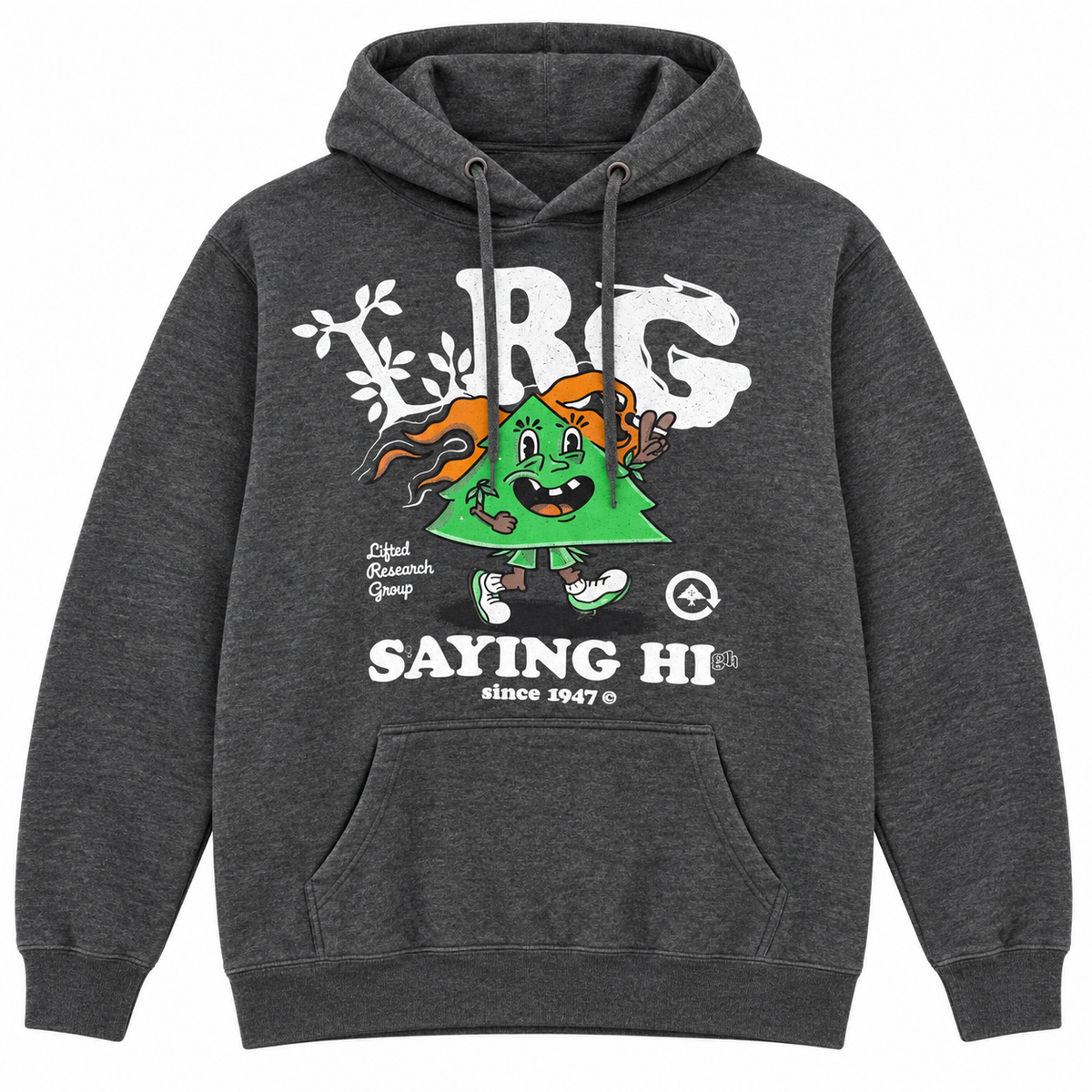 LRG GRAPHIC FLEECE HOODIE CHARCOAL - L35VMLOXX