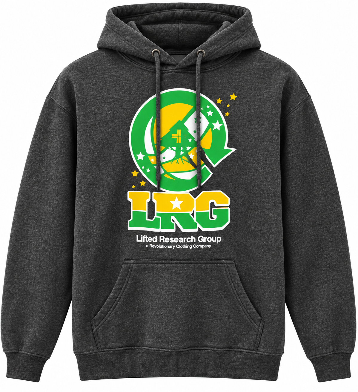 LRG GRAPHIC FLEECE HOODIE CHARCOAL - L3RWMLOXX