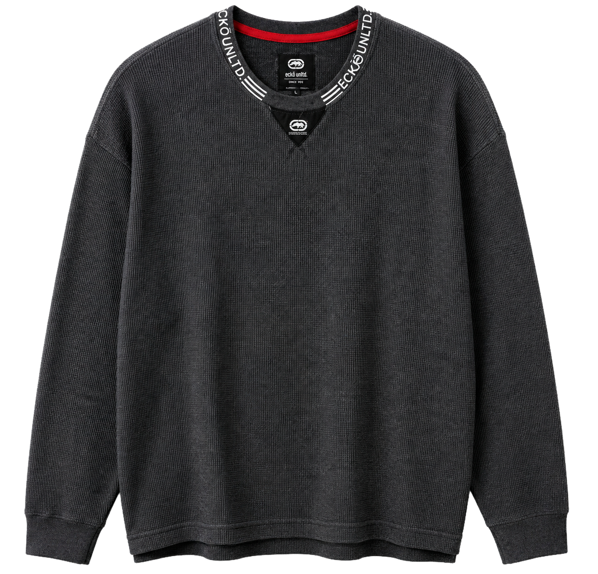 ECKO UNLTD L/S THERMAL SHIRT CHARCOAL HTR - EO32L188OM