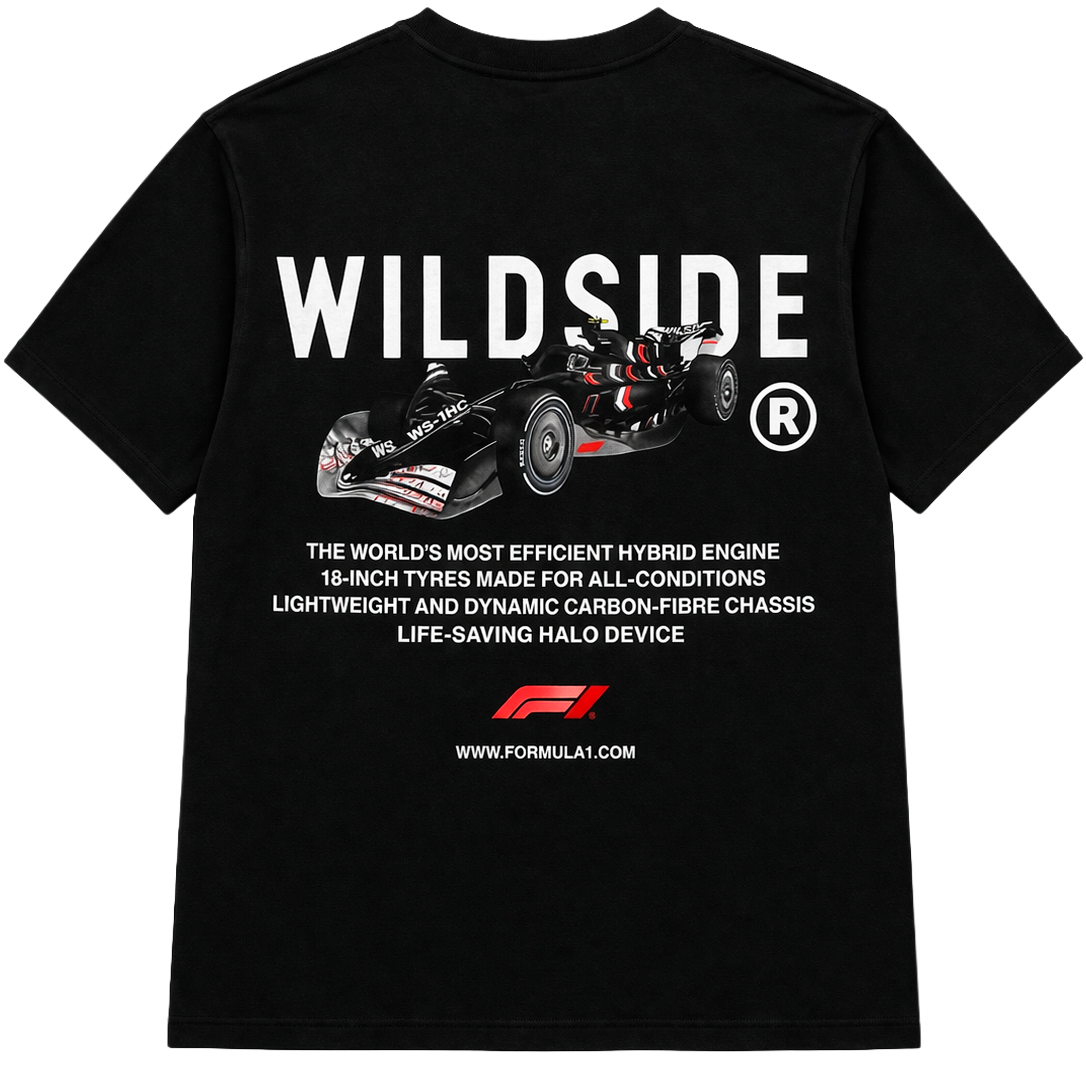 FORMULA 1 WILDSIDE T-SHIRT BLACK - 60326 - Steal Deal 