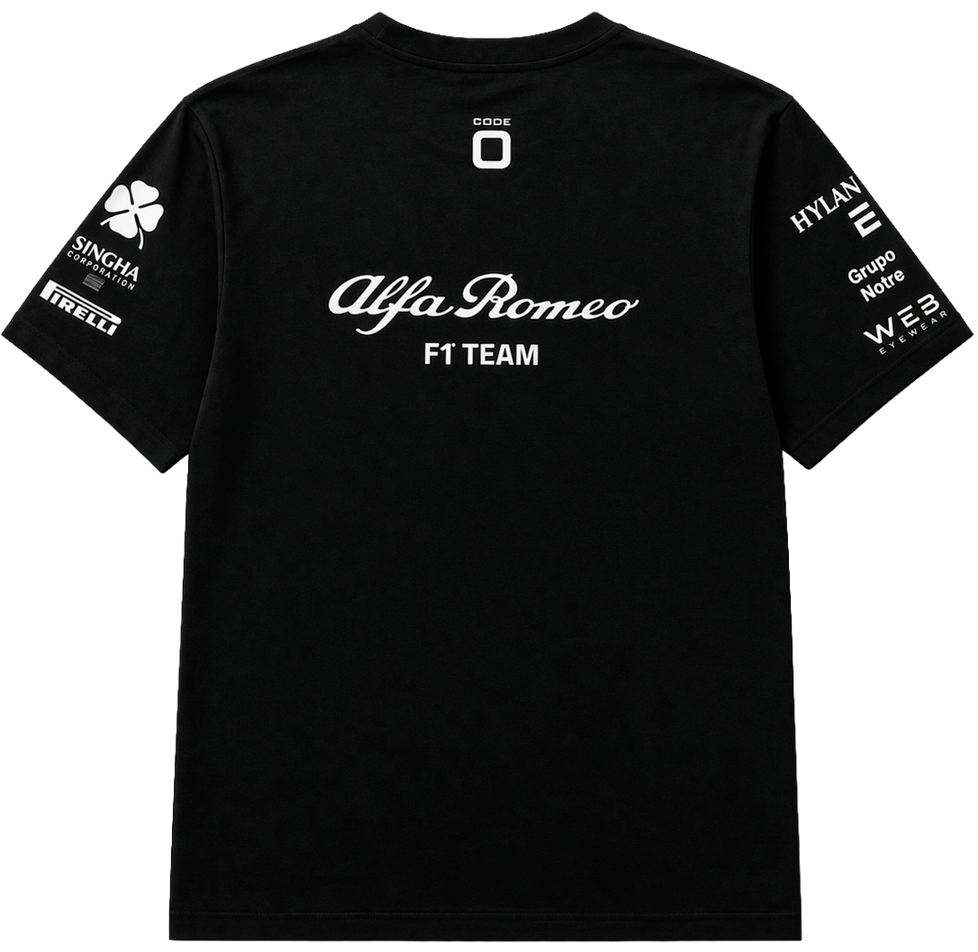 FORMULA 1 ALFA ROMEO T-SHIRT BLACK - ALFA RACE TEAM - Steal Deal 