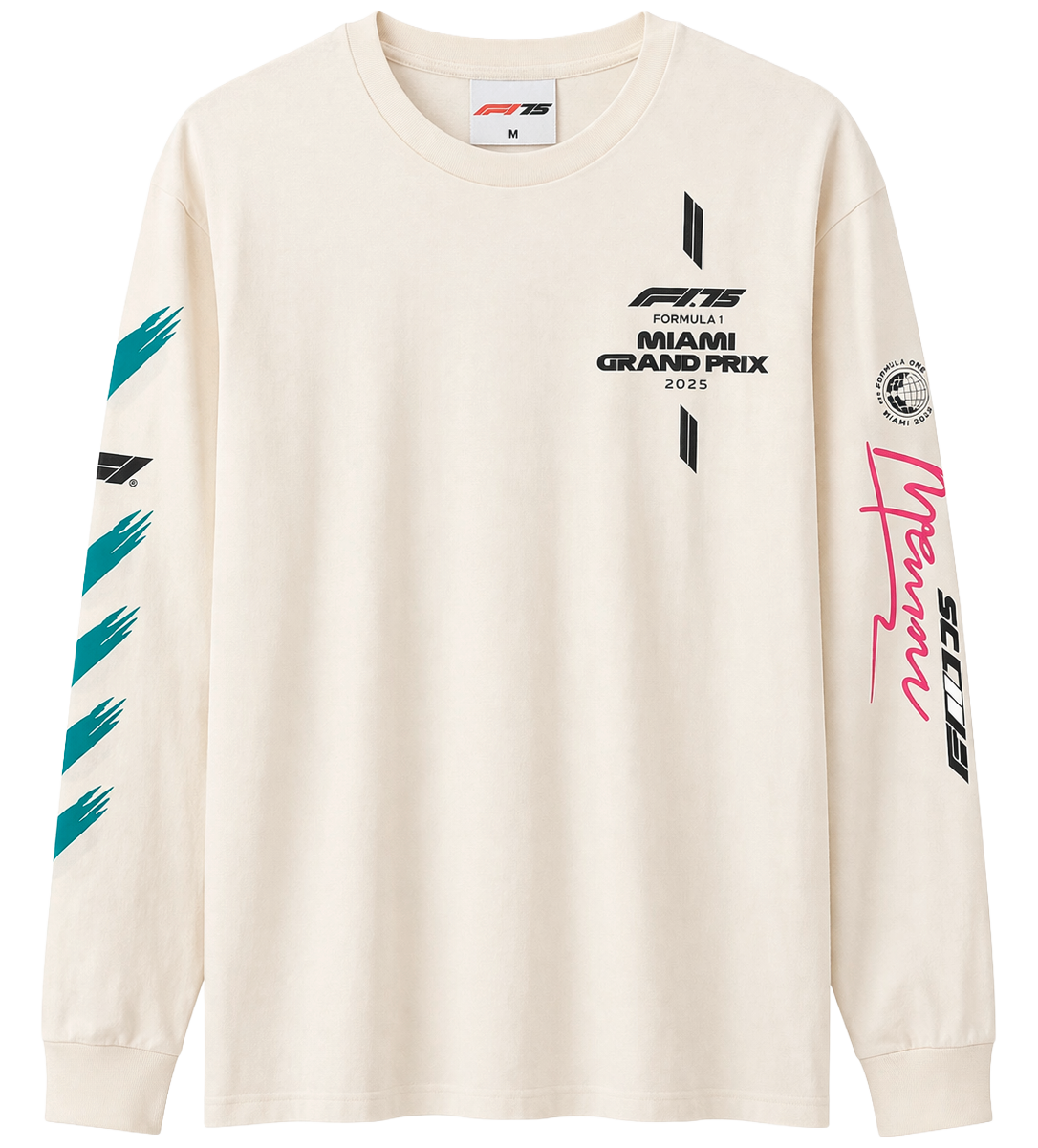 FORMULA 1 LAS VEGAS L/S SHIRT IVORY - LIGHTS OUT - Steal Deal 