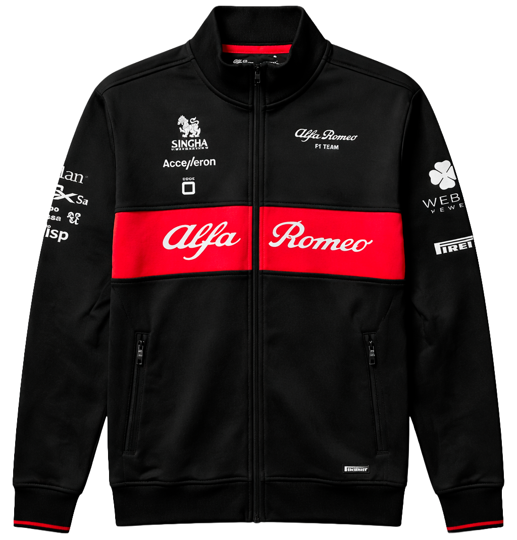 FORMULA 1 ALFA ROMEO TRACK JACKET BLACK - RACING TEAM - Steal Deal 