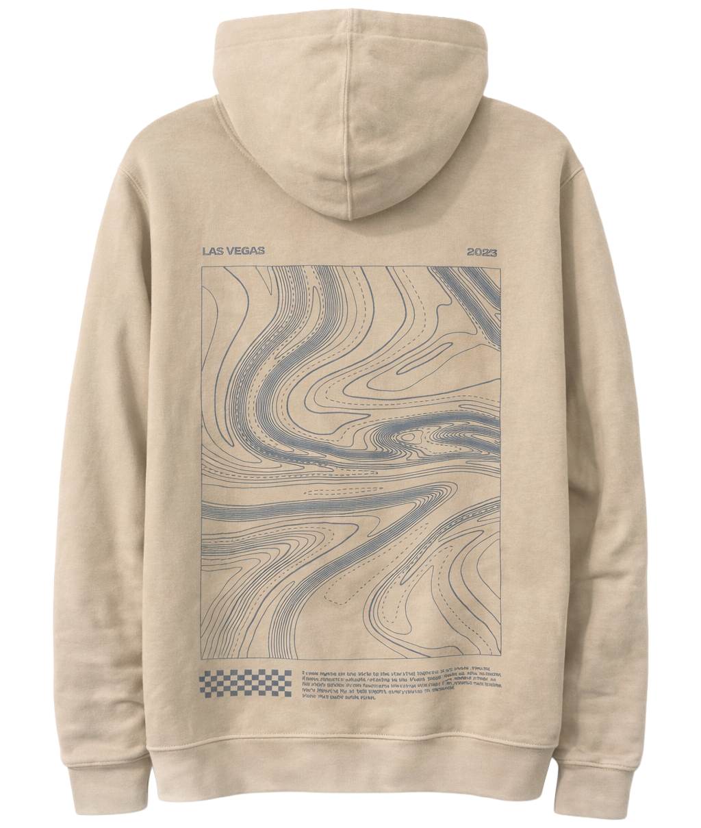 FORMULA 1 LAS VEGAS HOODIE SAND - LVGP AOP MAP - Steal Deal 