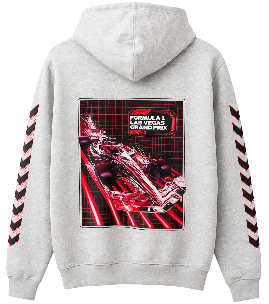 FORMULA 1 LAS VEGAS ZIP HOODIE JACKET HTR GREY - LVGP STREAK - Steal Deal 