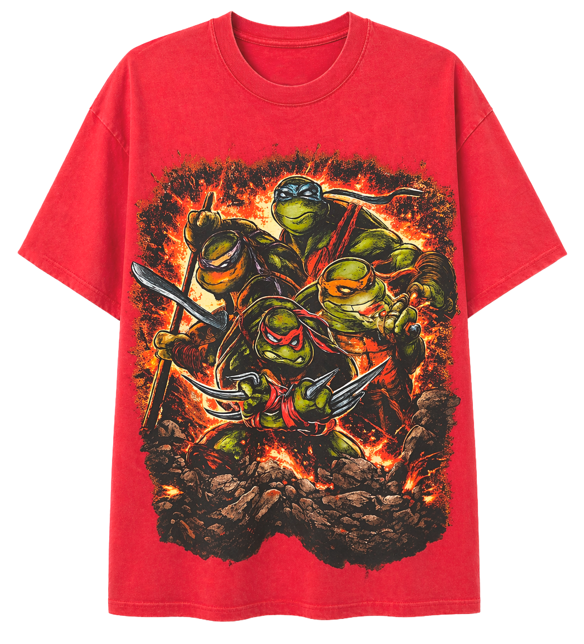LICENSED GRAPHIC T-SHIRT SNOW RED - TMNT - Steal Deal 
