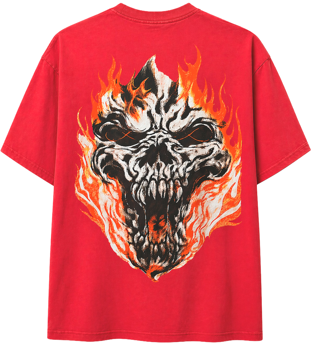 LICENSED GRAPHIC T-SHIRT RED SNOW WASH - SILENCE SKULL - Steal Deal 