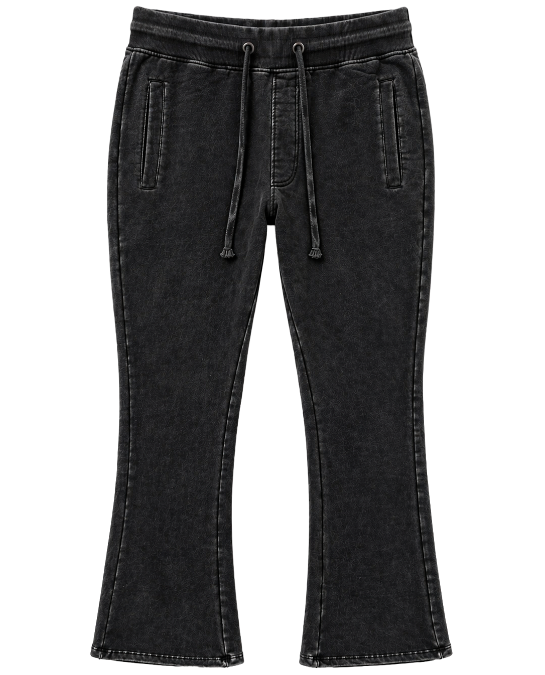 RINGSPUN STACKED FLAIR SWEATPANTS PANTS BLACK - 341-401