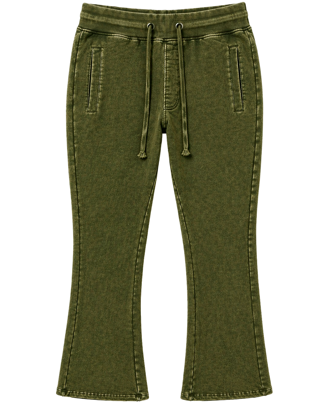 RINGSPUN STACKED FLAIR SWEATPANTS PANTS OLIVE - 341-401