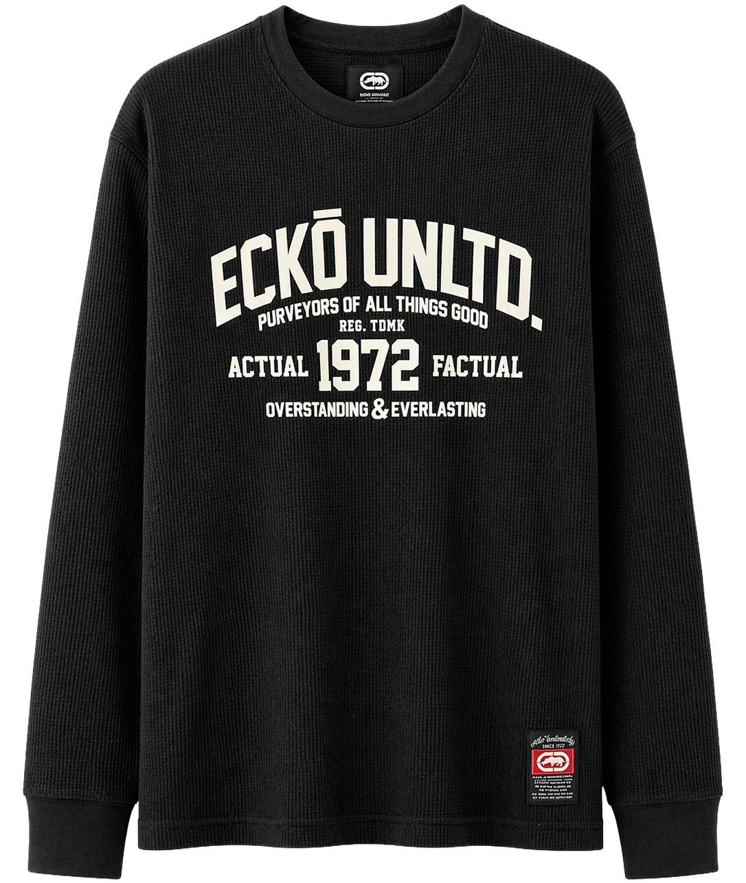 ECKO UNLTD L/S THERMAL SHIRT BLACK - EO34L406