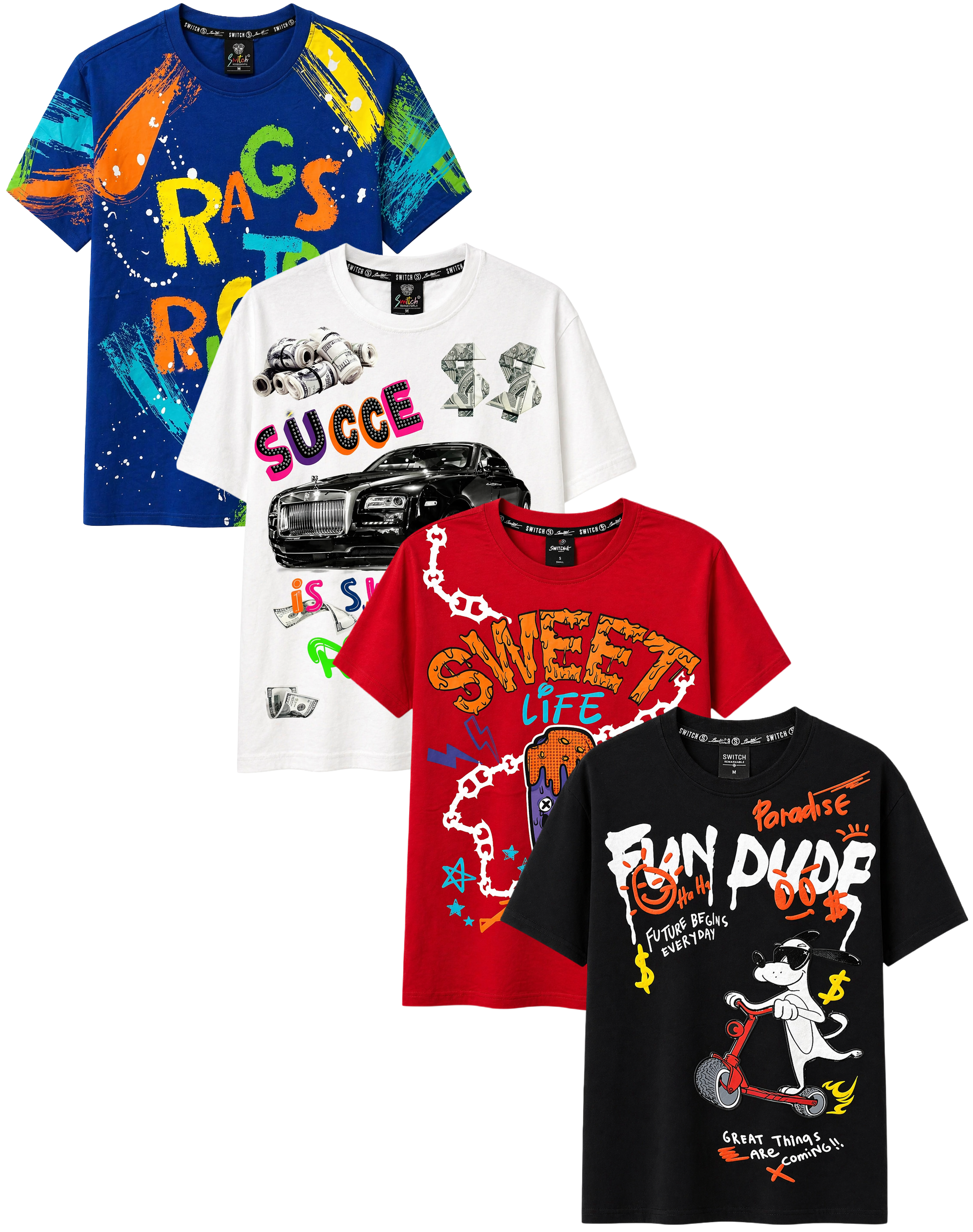 SWITCH ASSORTED GRAPHIC T-SHIRTS ASST - SWSSTA