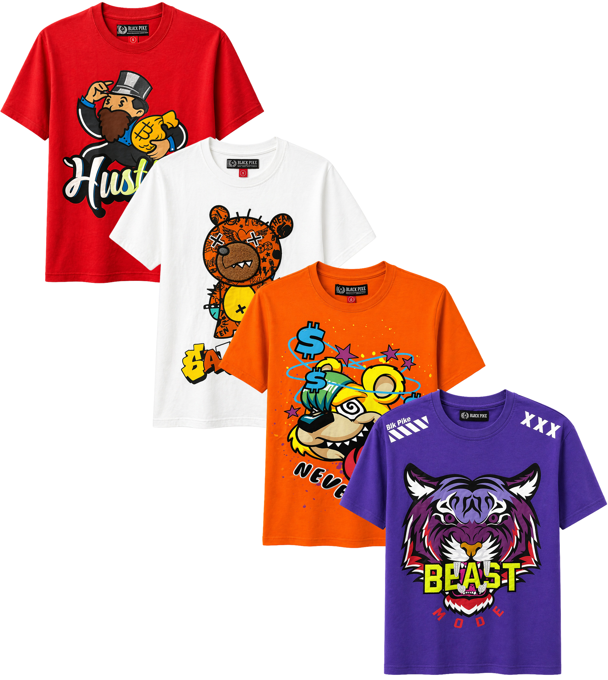 BLACK PIKE ASSORTED GRAPHIC T-SHIRTS ASST - BPSSTA