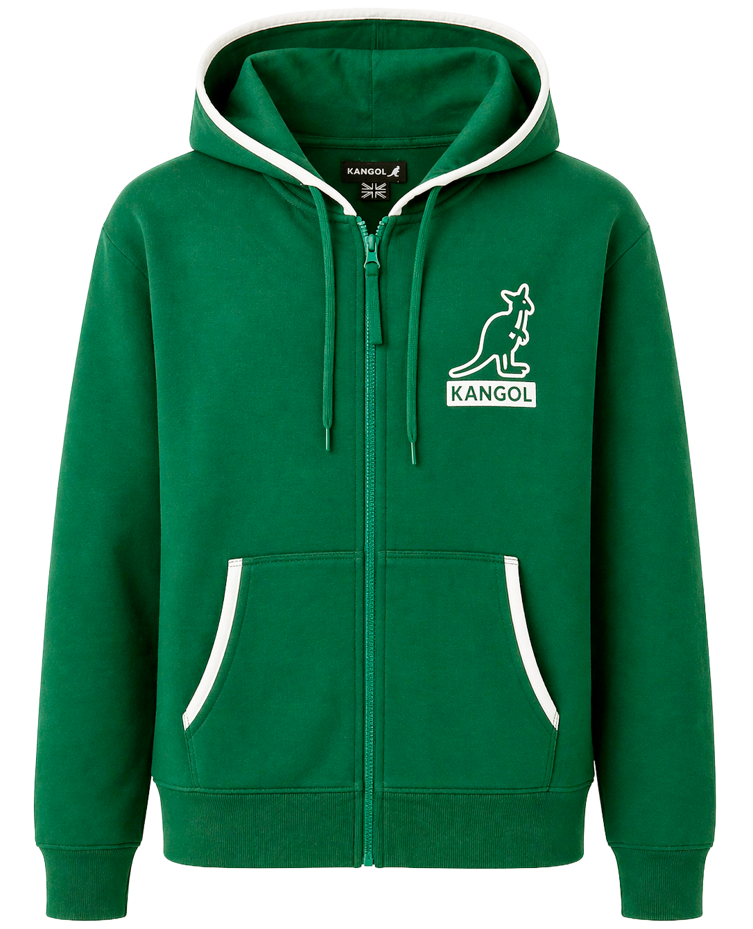 KANGOL ZIP JACKET HOODIE EMERALD - K96155