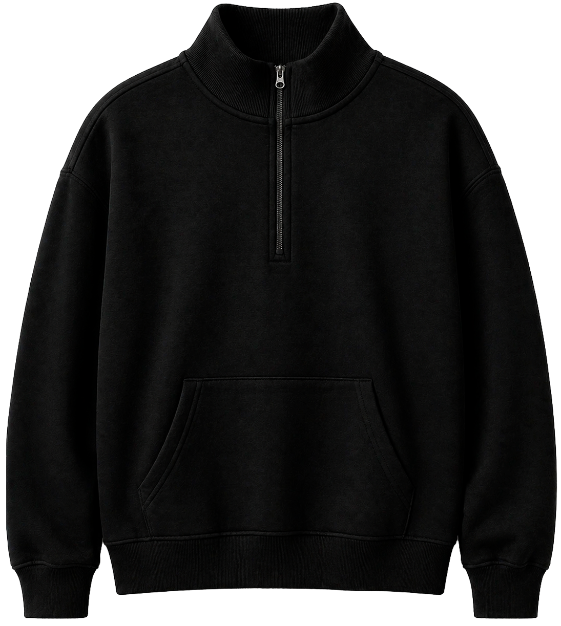 PASSION-I 1/4 ZIP FLEECE JACKET PULLOVER BLACK - M71223