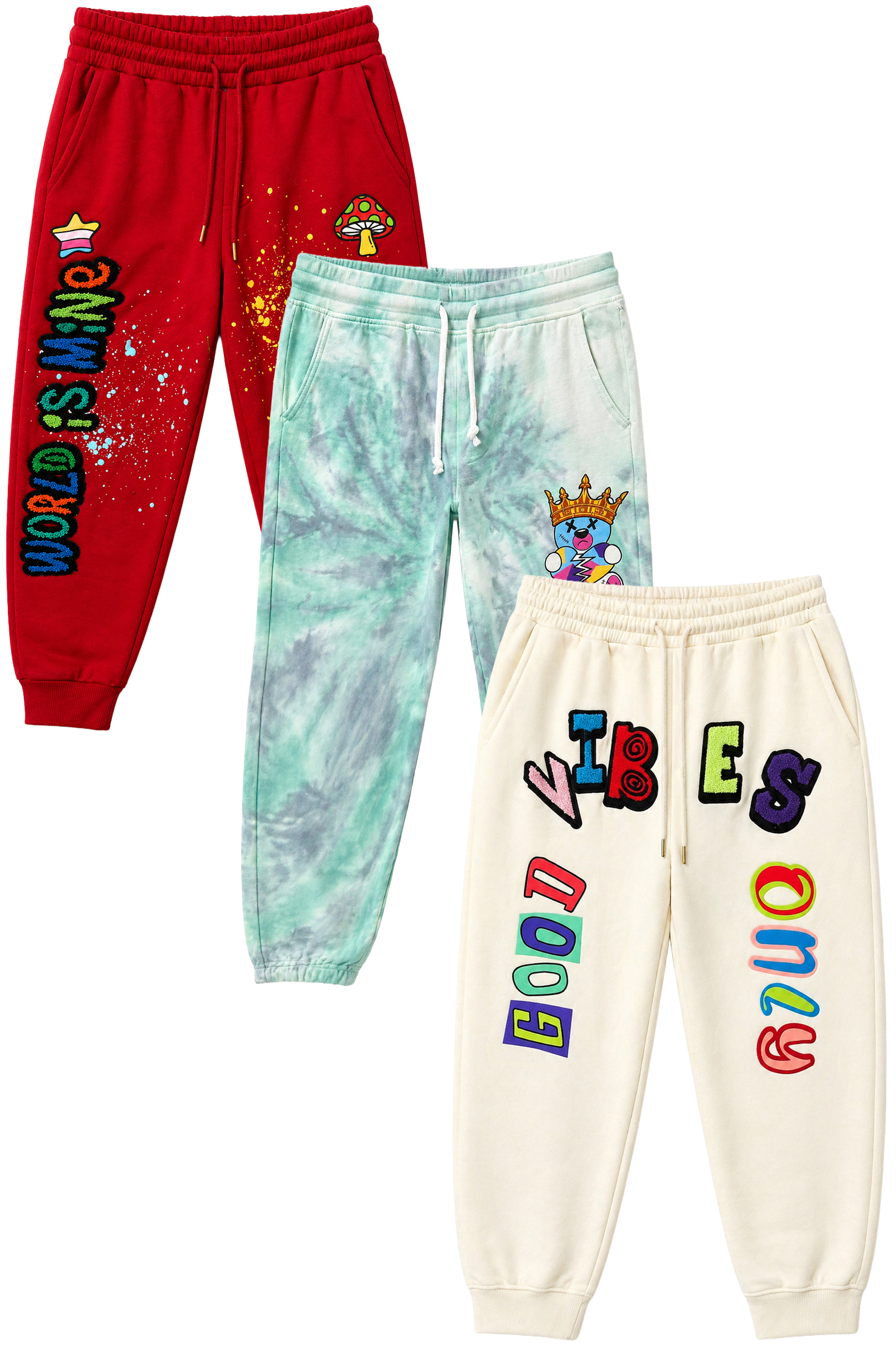 BLACK PIKE ASSORTED GRAPHIC JOGGER PANTS ASST - BPJGRA