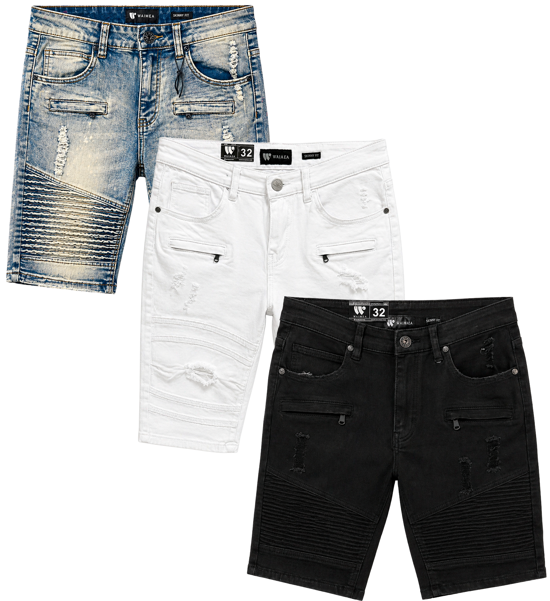 WAIMEA ASSORTED DENIM SHORTS ASST - WMADSHTA