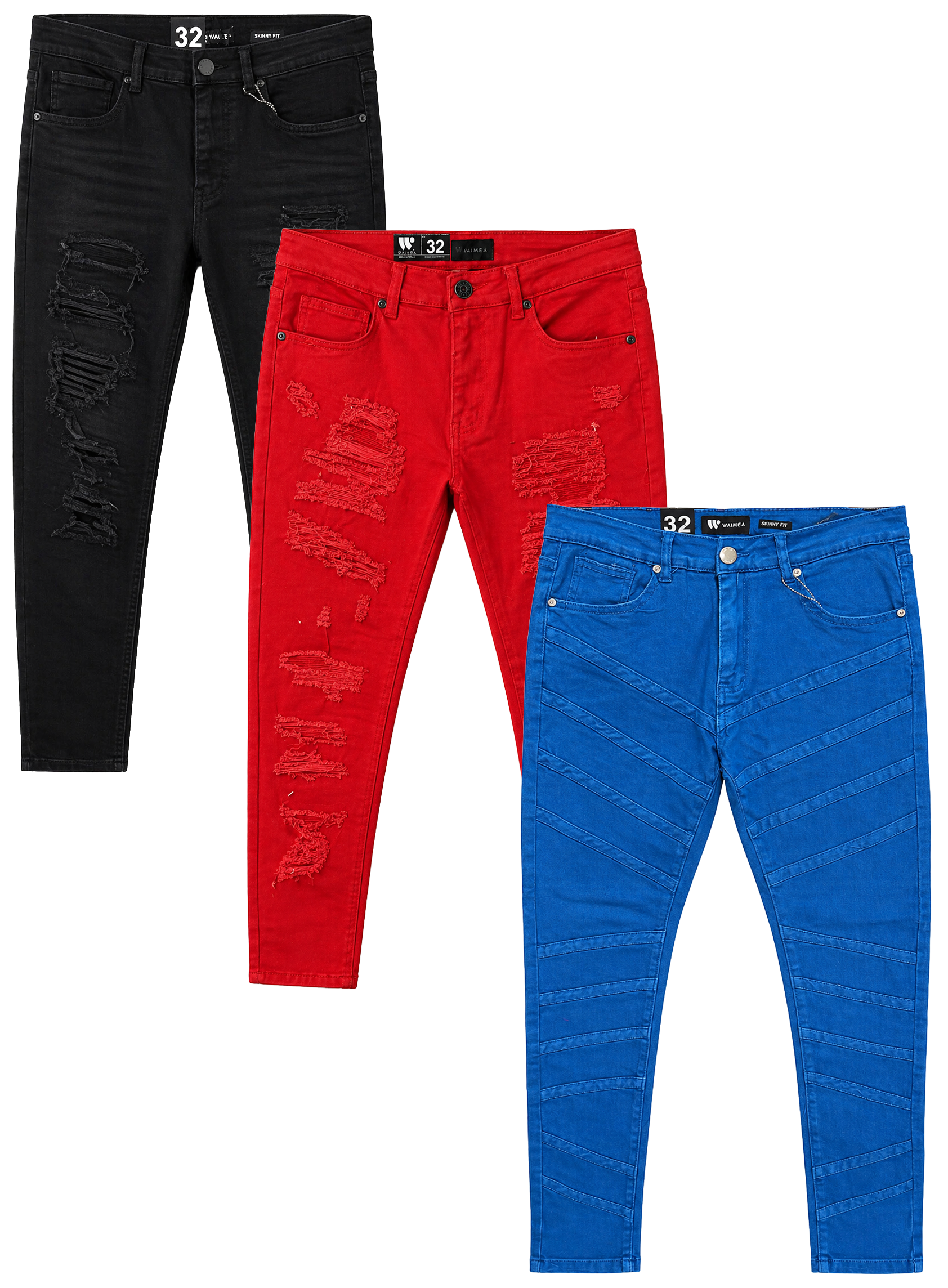 WAIMEA ASSORTED DISTRESSED JEANS ASST - WMAJNSA