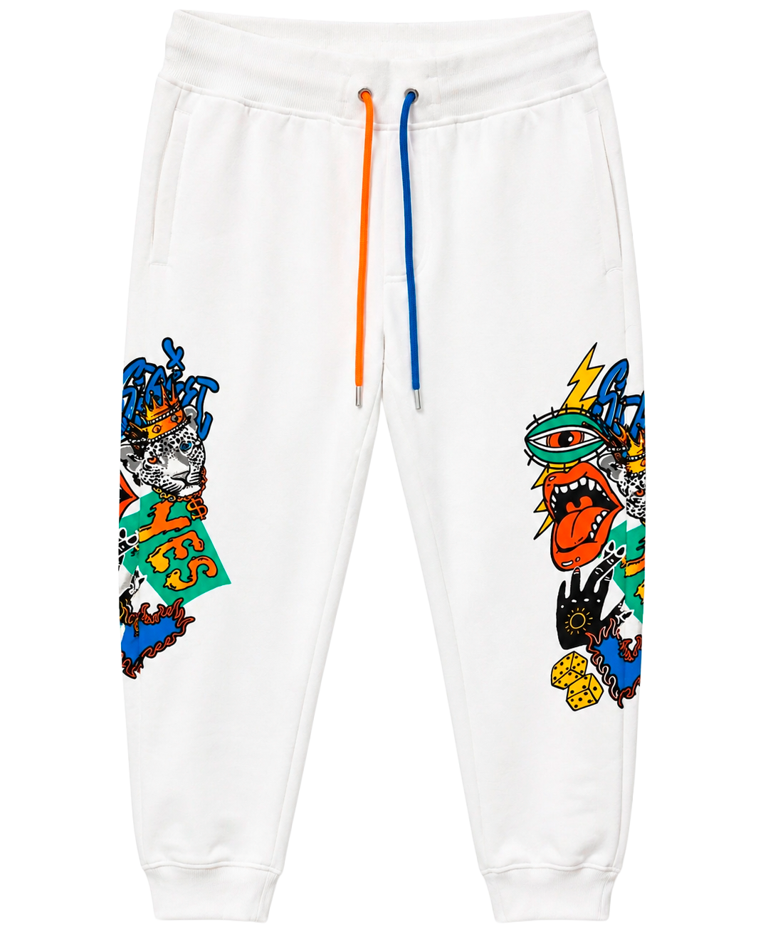 SWITCH GRAPHIC JOGGER PANTS WHITE - SF1405