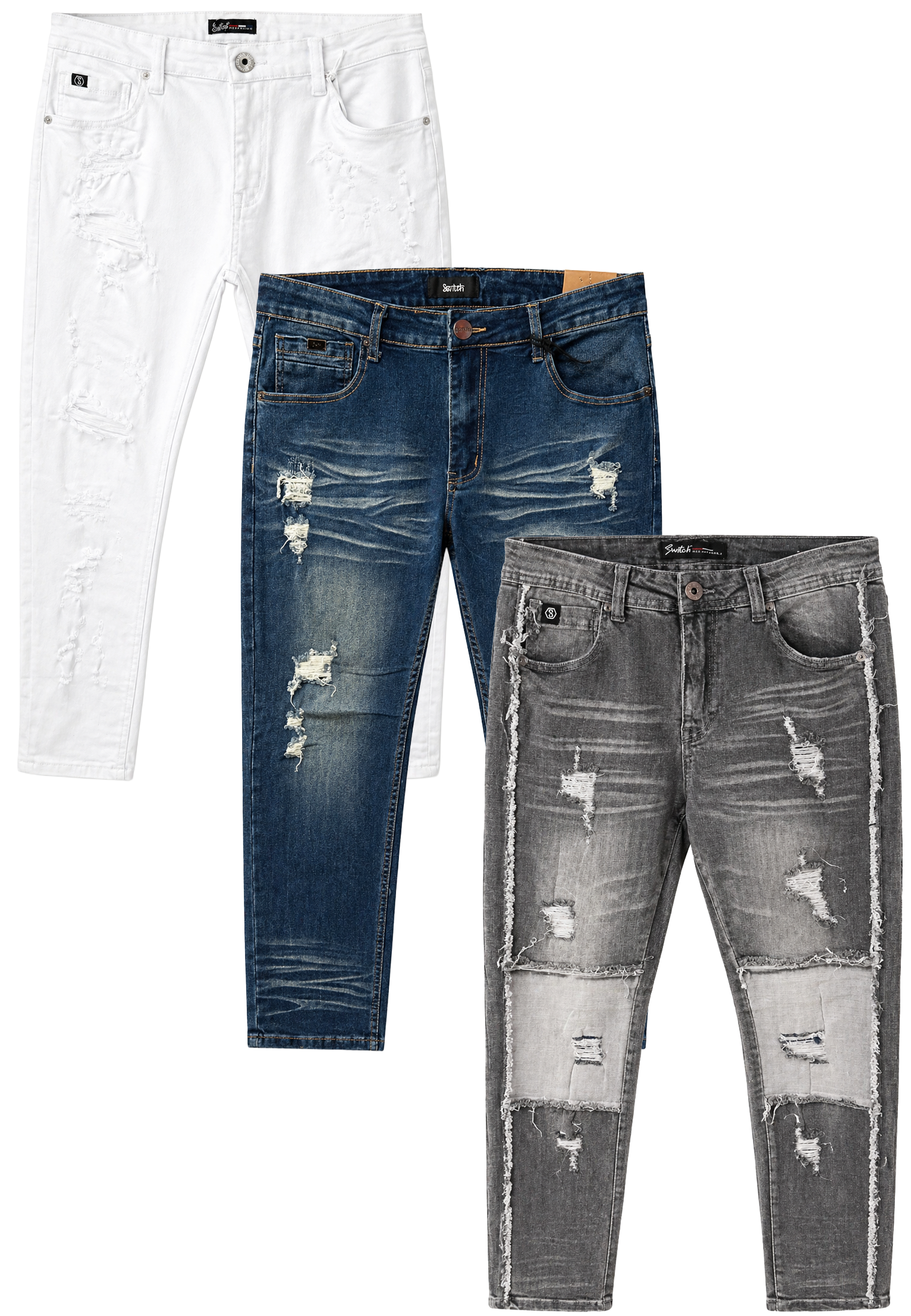 SWITCH ASSORTED DISTRESSED JEANS ASST - SWCHJNSA