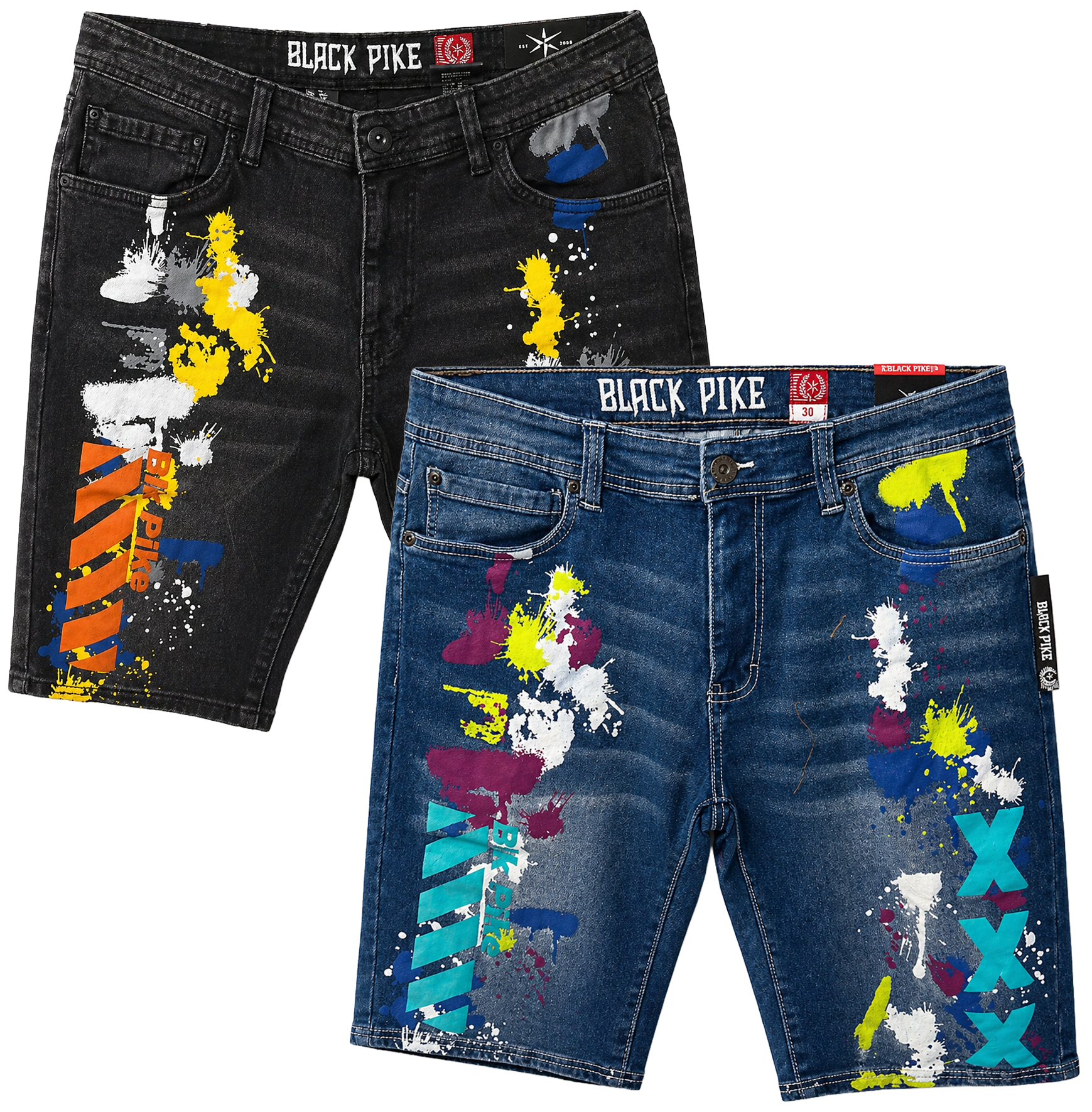 BLACK PIKE ASSORTED DENIM SHORTS ASST - BS1678