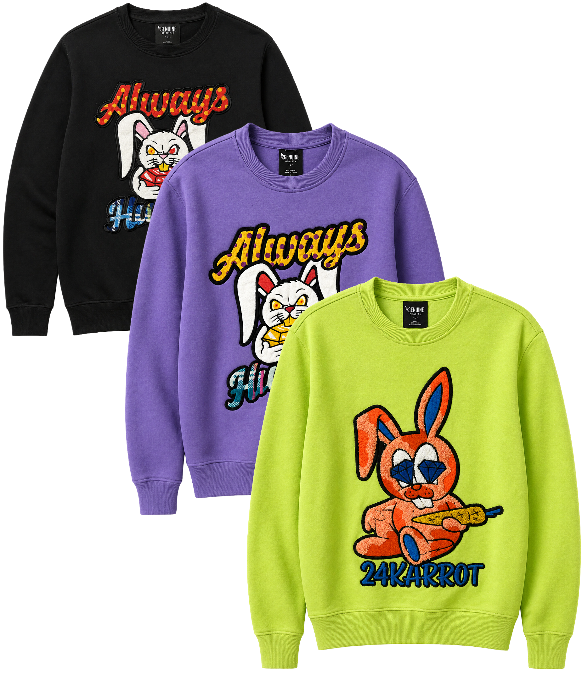 GENUINE ASSORTED GRAPHIC CREWNECK ASST - GENCNA