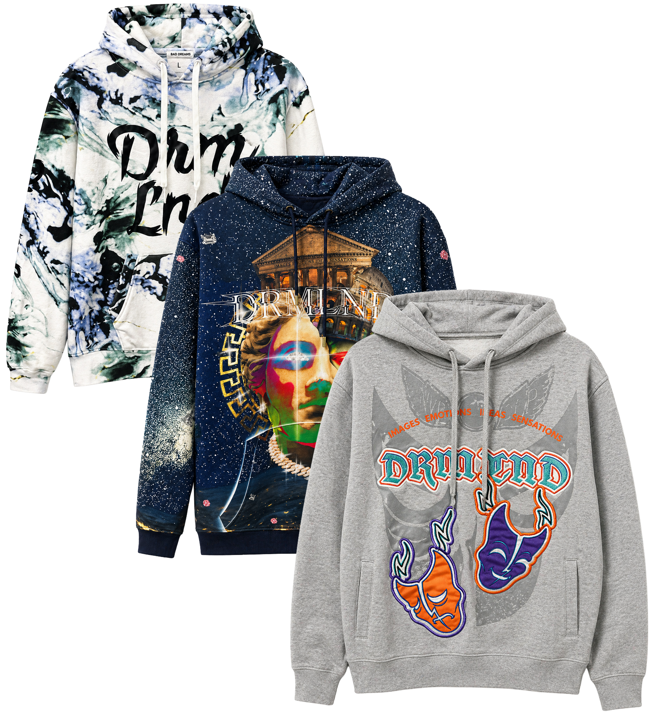 DREAMLAND ASSORTED GRAPHIC HOODIES ASST - DLH26