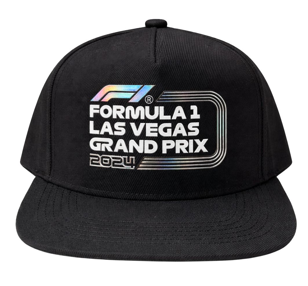 FORMULA 1 FLAT BRIM SNAPBACK HAT BLACK - LVGP CLASSIC