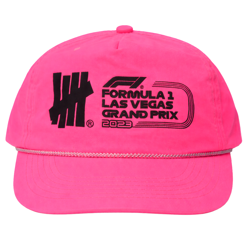 FORMULA 1 X UNDEFEATED 5 PANEL HAT NEON PINK - LVGP