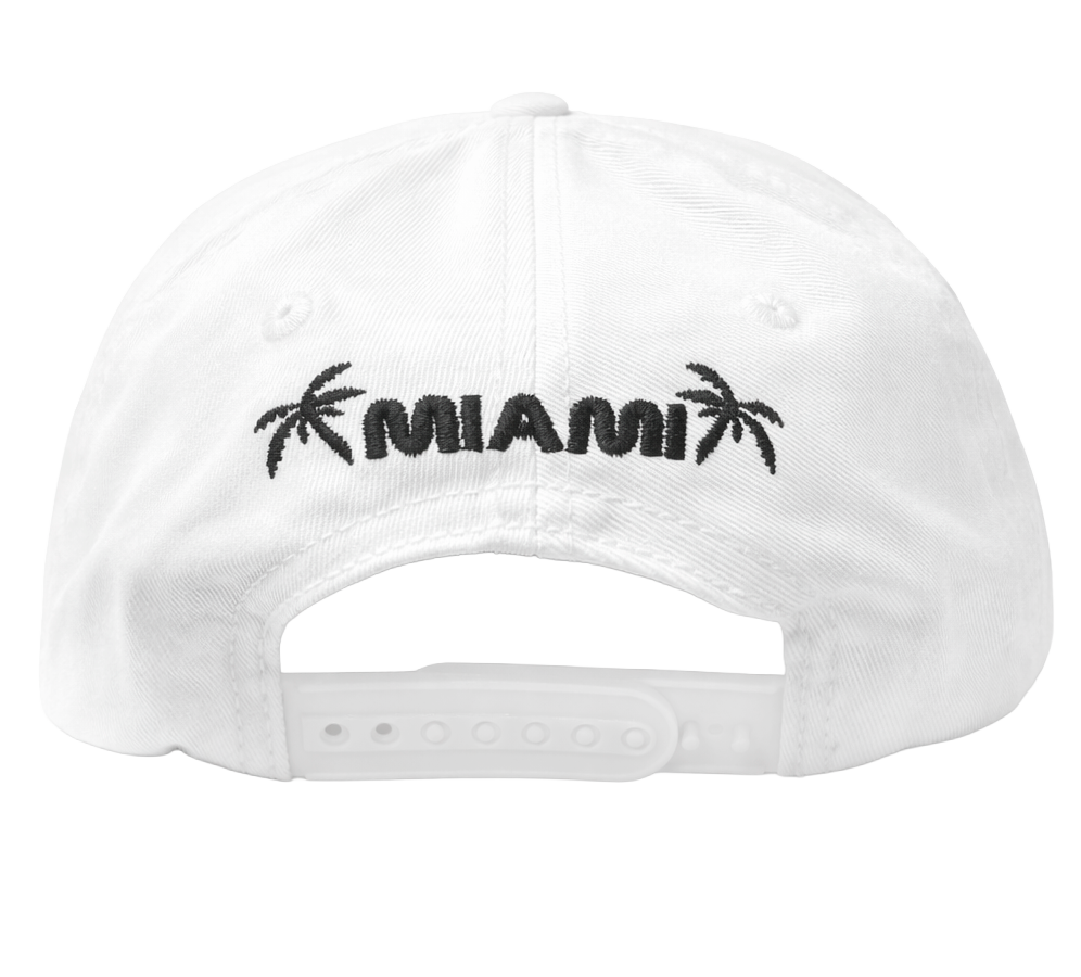 FORMULA 1 FLAT BRIM SNAPBACK HAT WHITE - MIAMI GP