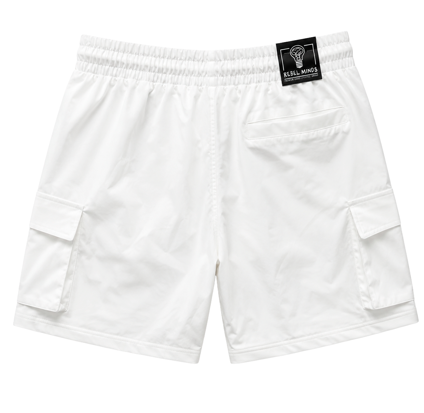 REBEL MINDS CARGO BOARD SHORTS WHITE - 141-910